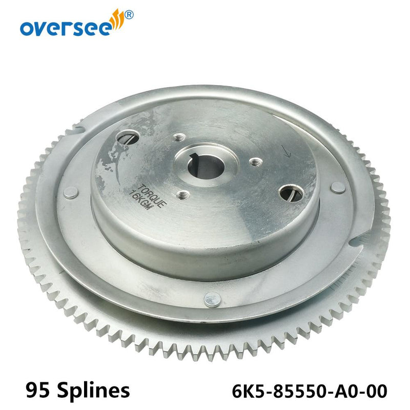 Oversee Marine 6K5-85550-A0-00 Flywheel Rotor Replacement For Yamaha 60HP 70HP 2 Stroke Outboard Engine Top Real