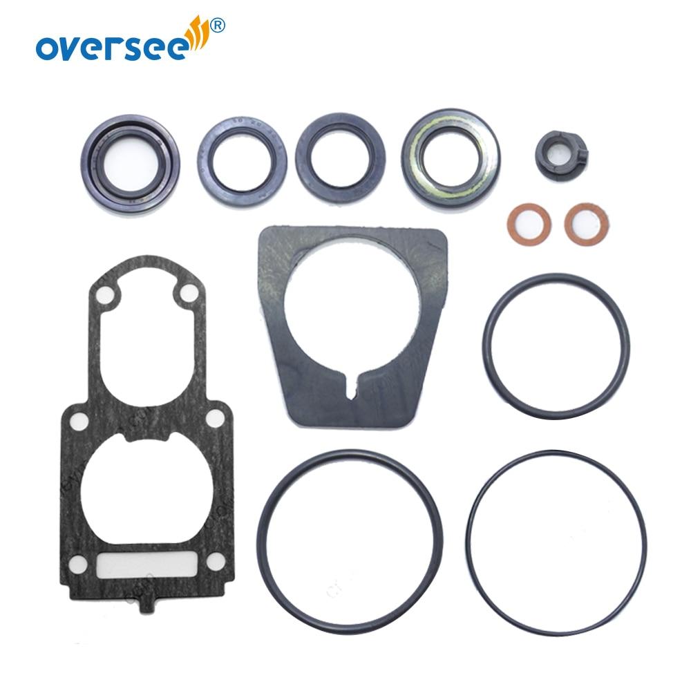 Oversee Marine 6L2-W0001;  6L2-W0001-C3; 6L2-W0001-C2 Lower Casing Gear Box Gasket Kit Replacement For Yamaha 20HP 25HP Outboard Engine Top Real