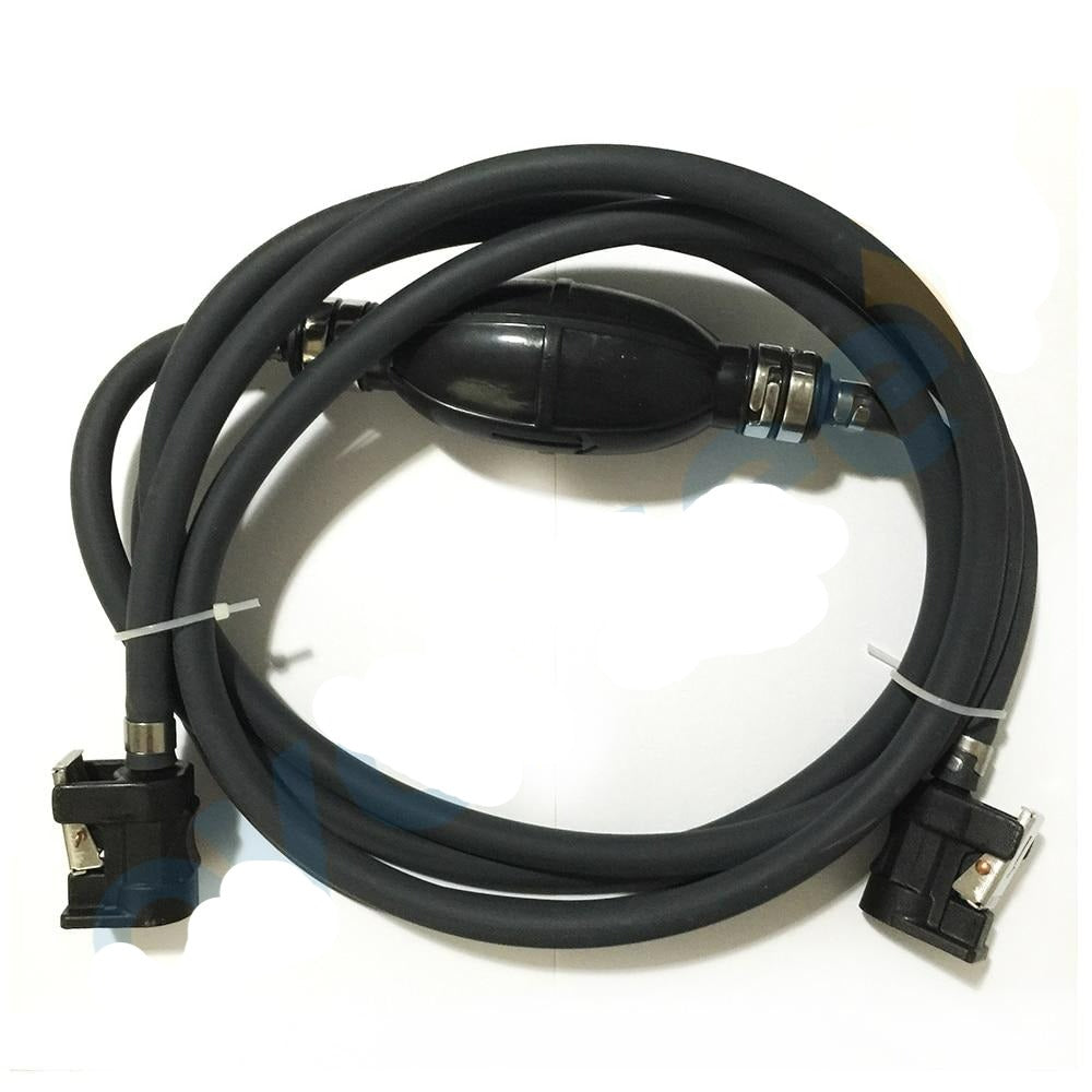 Oversee Marine 6Y2-24306; 6Y1-24306 Rubber Fuel Line Hose With Connector and Primer Pump Replacement For Yamaha Parsun Fuel Pipe Assy 6mm  4HP - 200HP 2 Stroke  Outboard Engine Oversee Marine Store