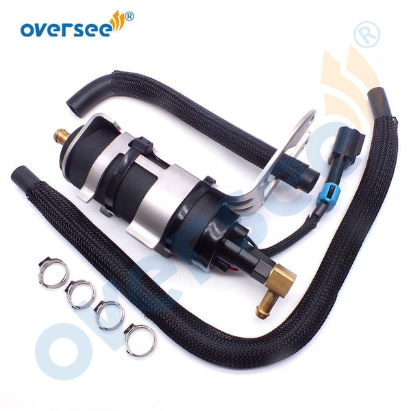 Oversee Marine 8M0047624; 8558432 Fuel Pump With Stainless Bracket Low Pressure Replacement For Mercury Mariner 110HP 115HP 135HP 150HP 175HP 200HP Outboard Engine Top Real