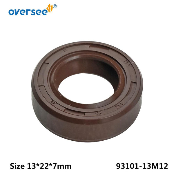 Oversee Marine 93101-13M12 Oil Seal Size 13*22*7mm Replacement For Yamaha Parsun Hidea HDX Seapro 3HP 4HP 5HP Outboard Engine Top Real