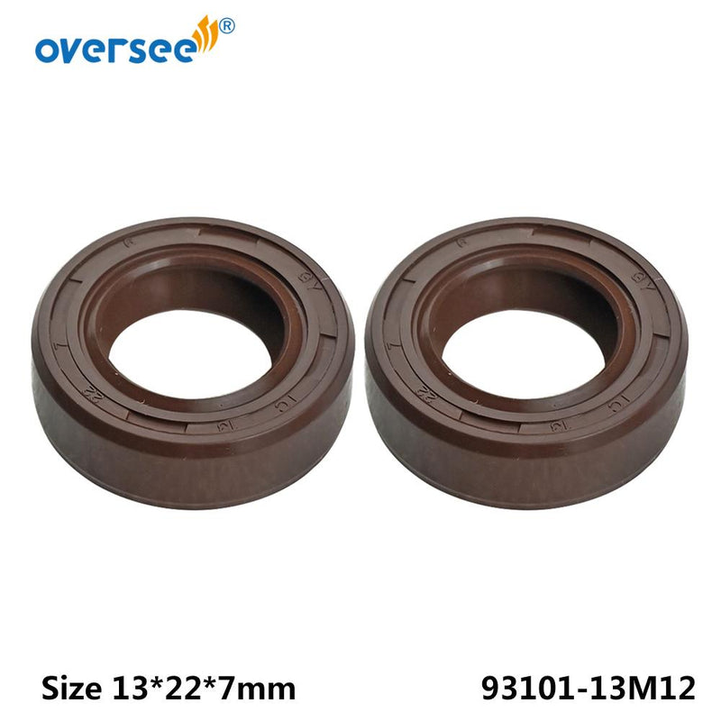 Oversee Marine 93101-13M12 Oil Seal Size 13*22*7mm Replacement For Yamaha Parsun Hidea HDX Seapro 3HP 4HP 5HP Outboard Engine Top Real